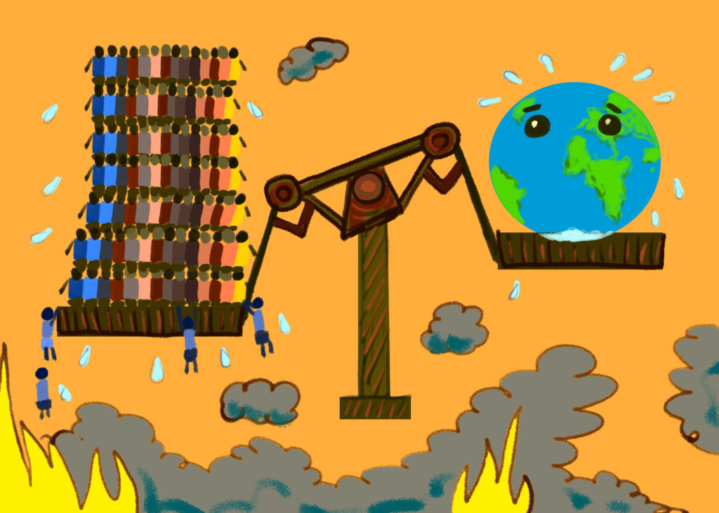 CLIMATE CHANGE ART PORTFOLIO overpopulation and climate change in earth