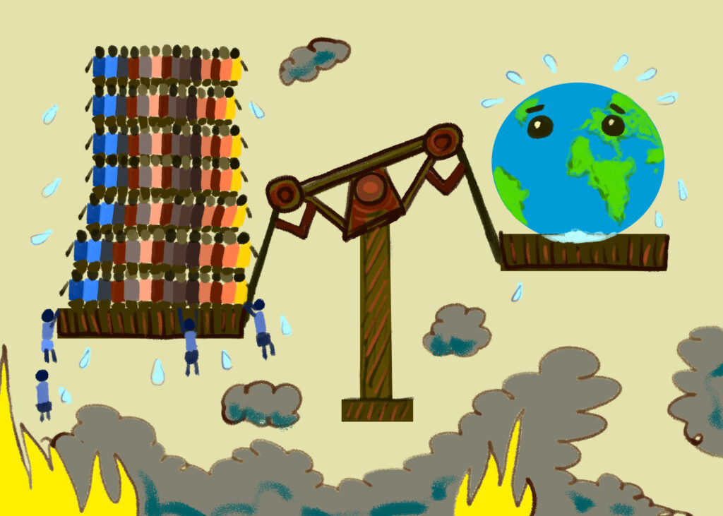 CLIMATE CHANGE ART PORTFOLIO overpopulation and climate change in earth