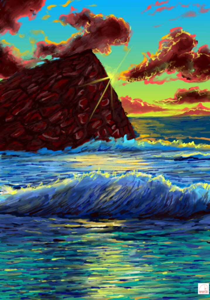 SEASCAPE ART AND LANDSCAPE SUNSET ART
