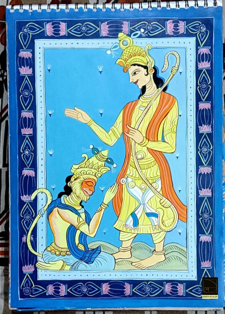 PATTACHITRA ART RAMAYANA RAMA HANUMAN ART BLESSINGS