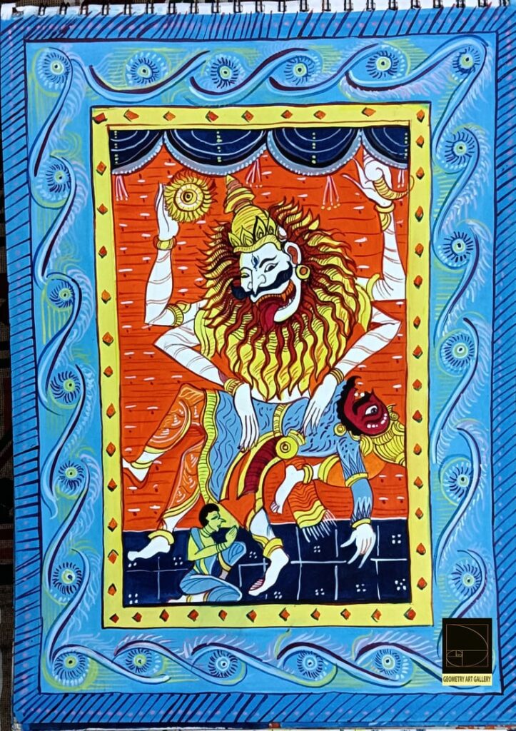 PATTACHITRA ART HINDU GOD NARSIMHA
