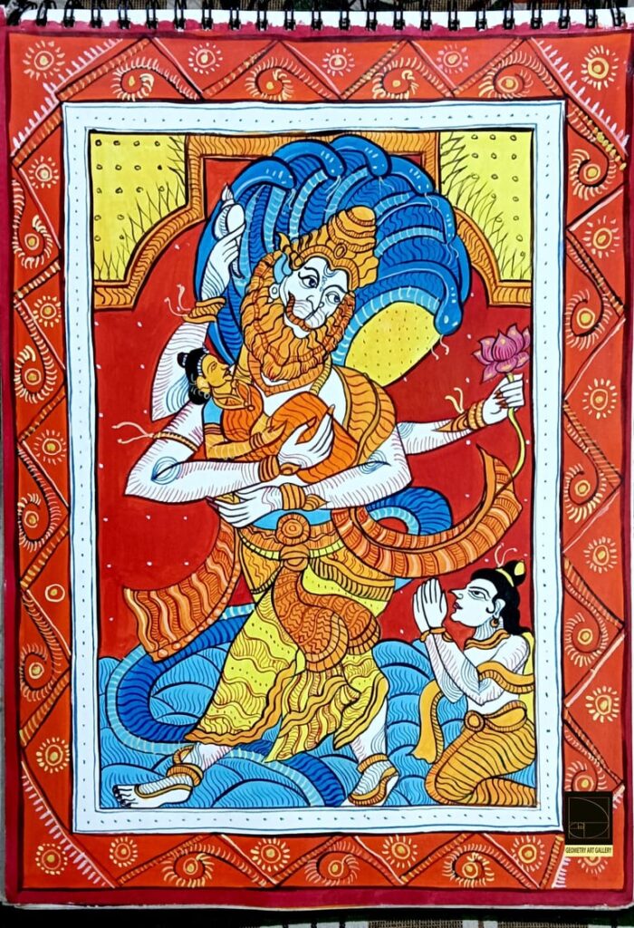 NARSIMHA ART PATTACHITRA PRAHLAD ,LAKHSMI