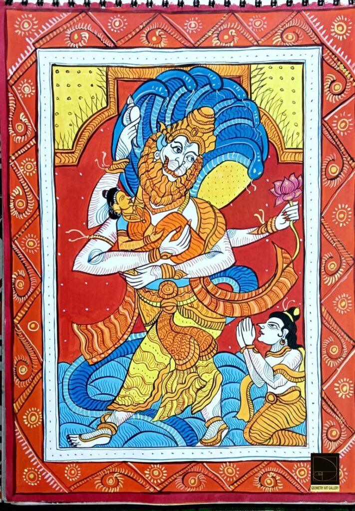NARSIMHA ART PATTACHITRA ,LAKHSMI,LAKSMI,PRAHLAD
