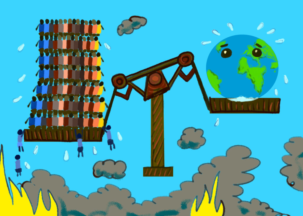 CLIMATE CHANGE ART PORTFOLIO overpopulation and climate change in earth