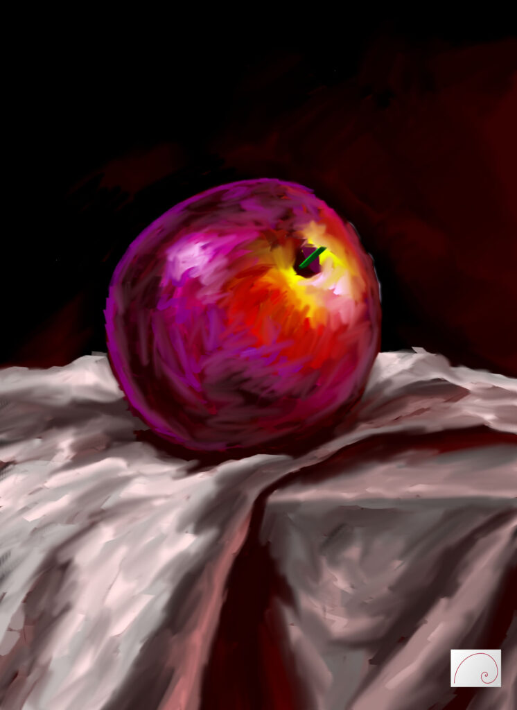 apple art still life
