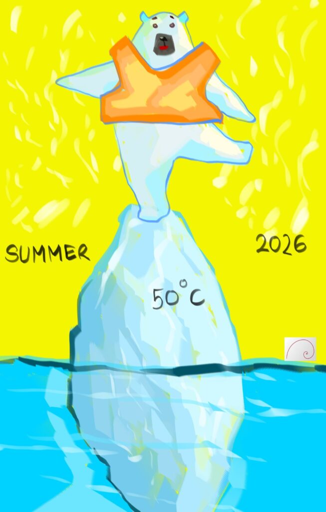 CLIMATE CHANGE ART PORTFOLIO GLOBAL WARMING ART POLAR BEAR