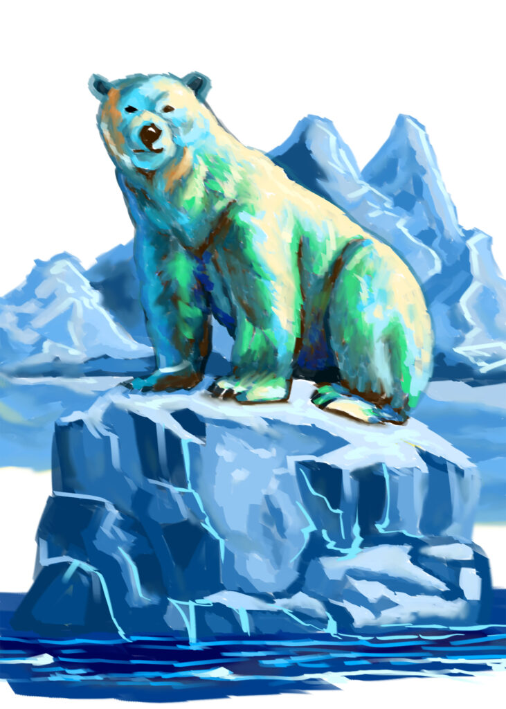 polar bear art climate change global warming