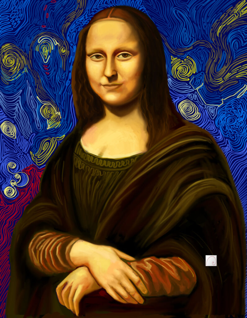 MONALISA ART ,STARRY NIGHT STYLE