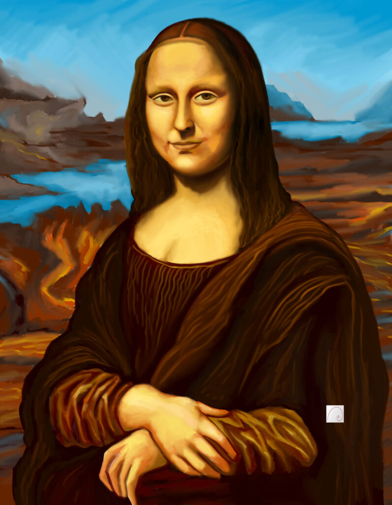 portrait of monalisa art