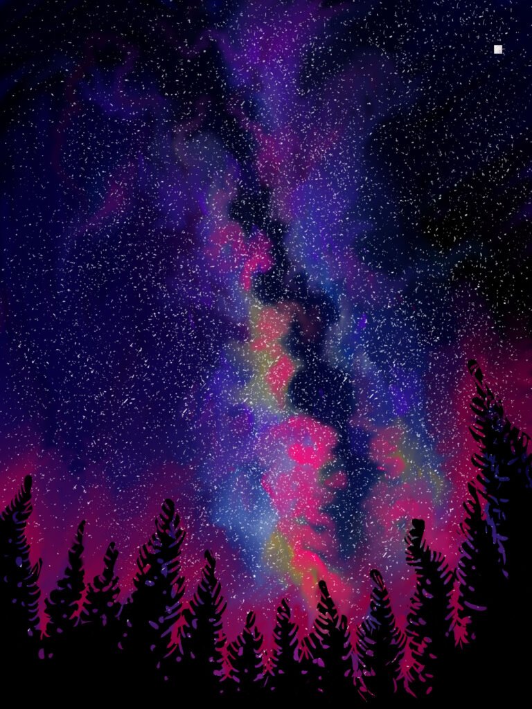 astronomy and galaxy art, night sky